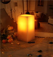纯真爱恋/蓝底方形3x3x6----LED电子蜡烛 创意礼品家居摆件 送礼佳品